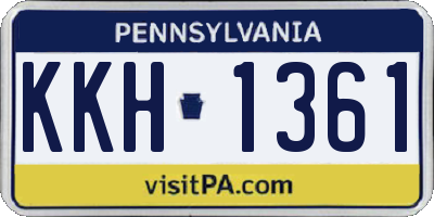 PA license plate KKH1361