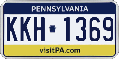 PA license plate KKH1369