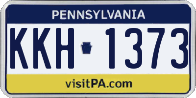PA license plate KKH1373