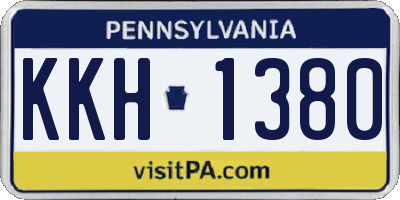 PA license plate KKH1380