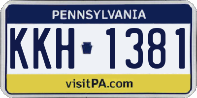 PA license plate KKH1381