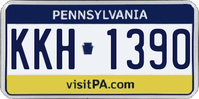 PA license plate KKH1390