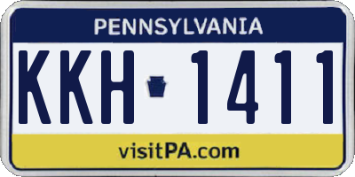 PA license plate KKH1411