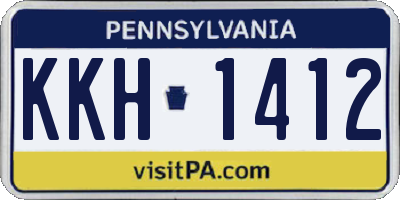 PA license plate KKH1412
