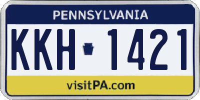 PA license plate KKH1421