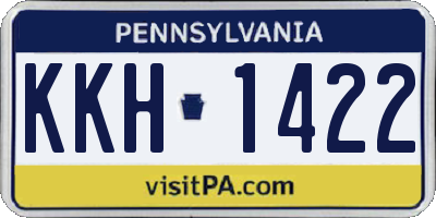 PA license plate KKH1422