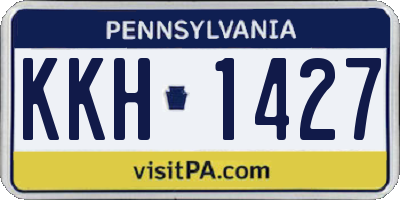 PA license plate KKH1427