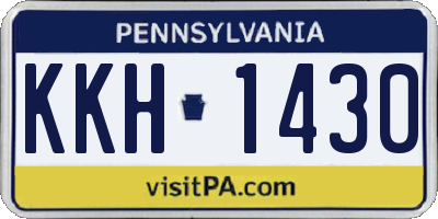 PA license plate KKH1430