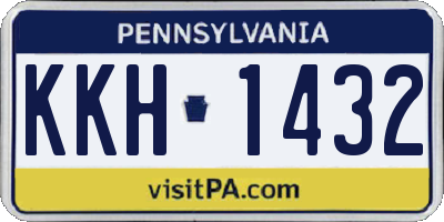 PA license plate KKH1432