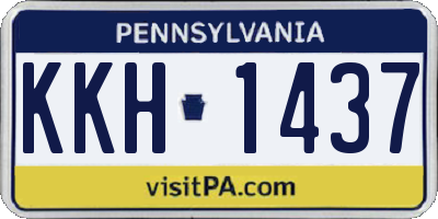 PA license plate KKH1437