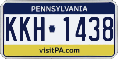 PA license plate KKH1438