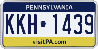 PA license plate KKH1439