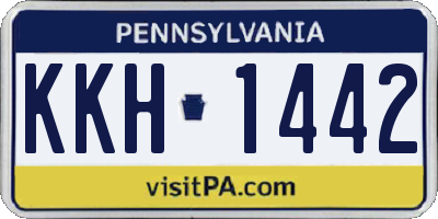 PA license plate KKH1442