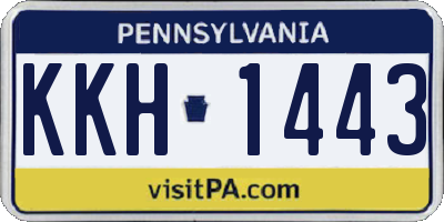 PA license plate KKH1443