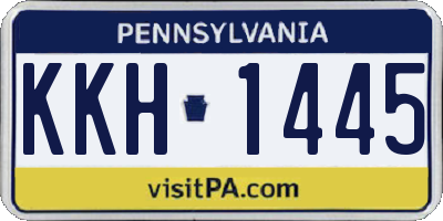 PA license plate KKH1445