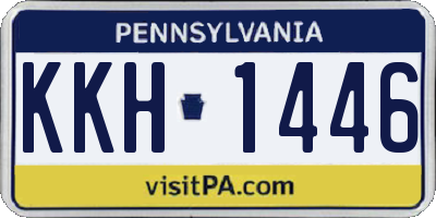 PA license plate KKH1446