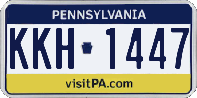 PA license plate KKH1447