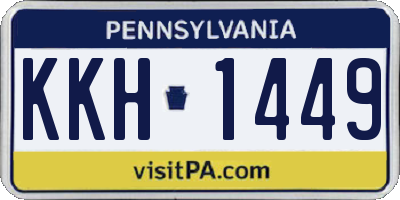 PA license plate KKH1449