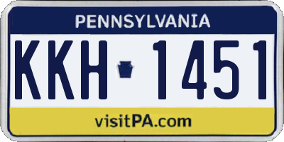 PA license plate KKH1451