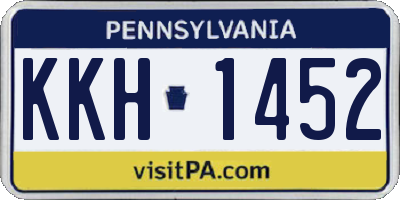 PA license plate KKH1452
