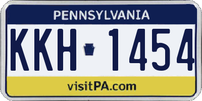 PA license plate KKH1454