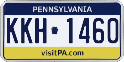PA license plate KKH1460
