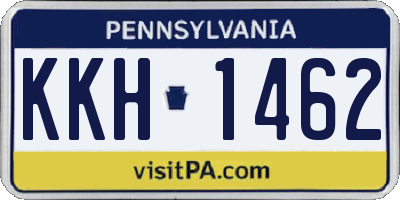 PA license plate KKH1462