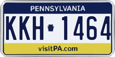PA license plate KKH1464