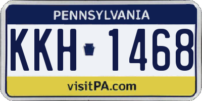 PA license plate KKH1468