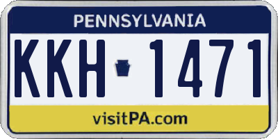 PA license plate KKH1471