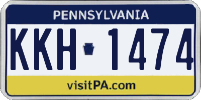PA license plate KKH1474