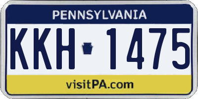 PA license plate KKH1475