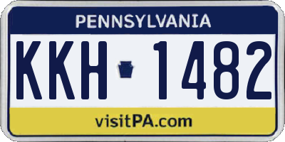 PA license plate KKH1482