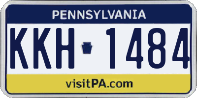 PA license plate KKH1484