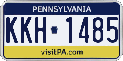 PA license plate KKH1485