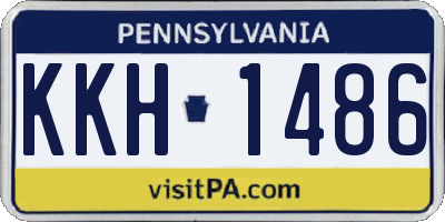 PA license plate KKH1486