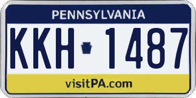 PA license plate KKH1487