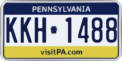 PA license plate KKH1488
