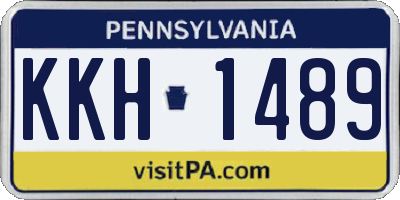 PA license plate KKH1489