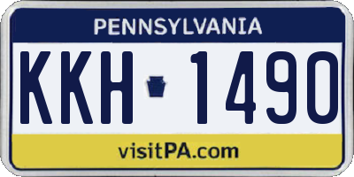 PA license plate KKH1490