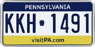 PA license plate KKH1491