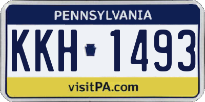 PA license plate KKH1493