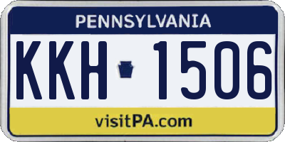 PA license plate KKH1506