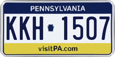 PA license plate KKH1507