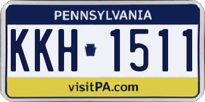 PA license plate KKH1511