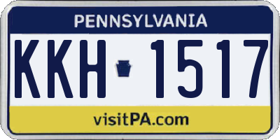 PA license plate KKH1517