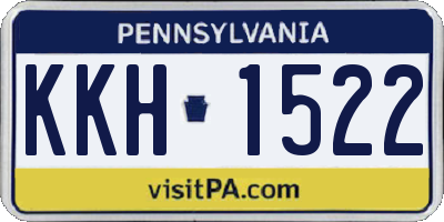 PA license plate KKH1522