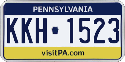 PA license plate KKH1523