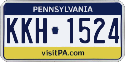 PA license plate KKH1524