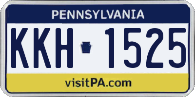 PA license plate KKH1525